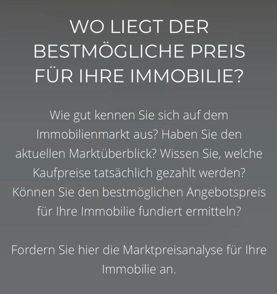 Sie möchten wissen was Ihre Immobilie wert ist?
