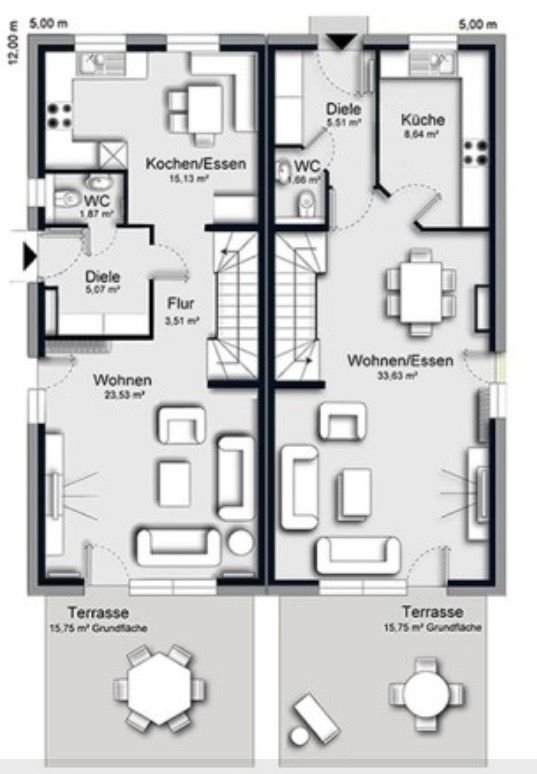 Neubau Reihenendhaus KfW40 QnG* in Rodgau Nieder-Roden.