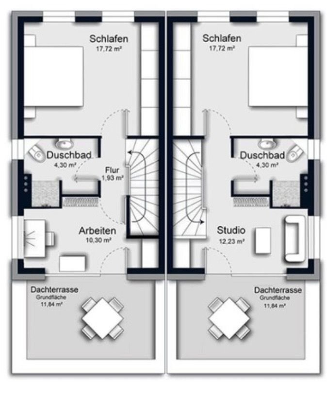 Neubau Reihenendhaus KfW40 QnG* in Rodgau Nieder-Roden.